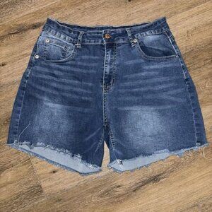 Denim Cut Shorts Copper Flash Women's Summer Size 12 Distressed Medium Wash